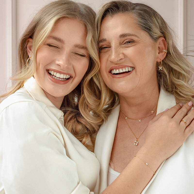 Creolen ETERNAL TOUCH, Diamanten, 14 Karat Gelbgold