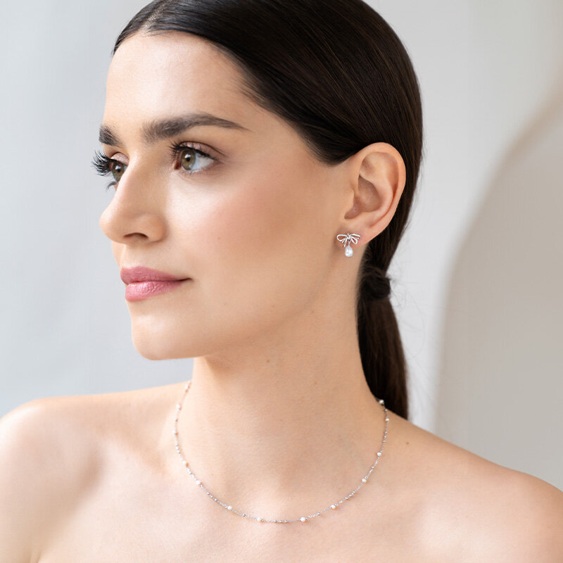 Ohrringe Rain Drop Perle, 18 K Gelbgold vergoldet