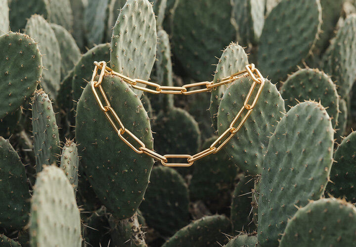 Ohrstecker Two Hearts, 18 K Gelbgold vergoldet