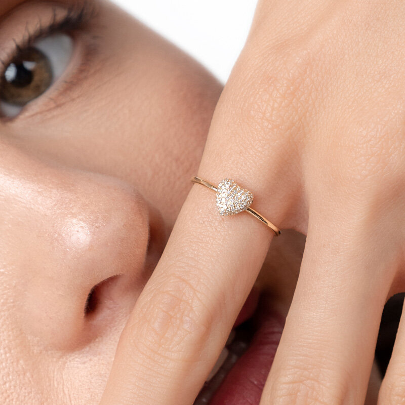 Ohrstecker Pink Valentine, 18 K Rosegold vergoldet
