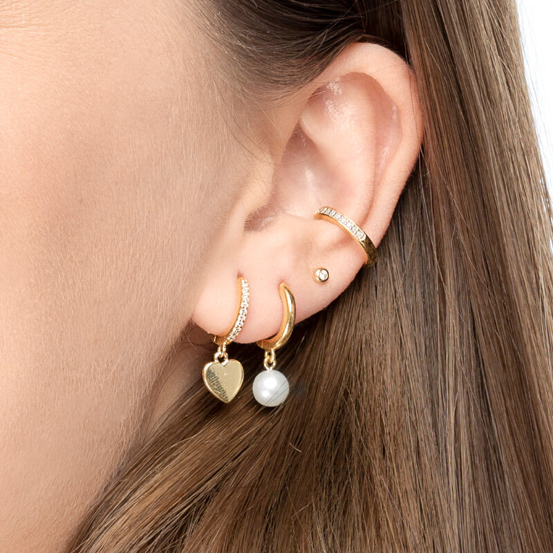 Ohrhnger Barock Pearls, 14 Karat Gelbgold