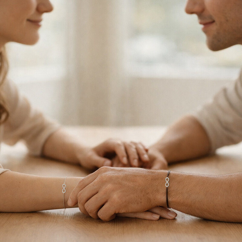 Partner Armb�nder, INFINITY, Diamanten, 14 & 18 Karat Wei�gold