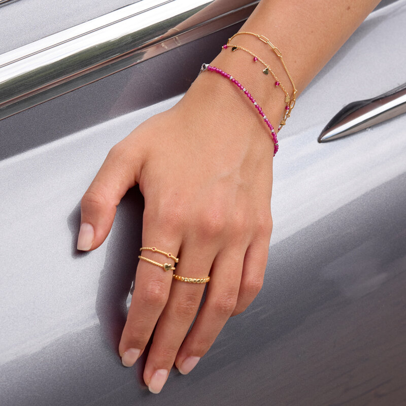 Ring Gorgeous, Labradorit, 18 K Rosegold vergoldet