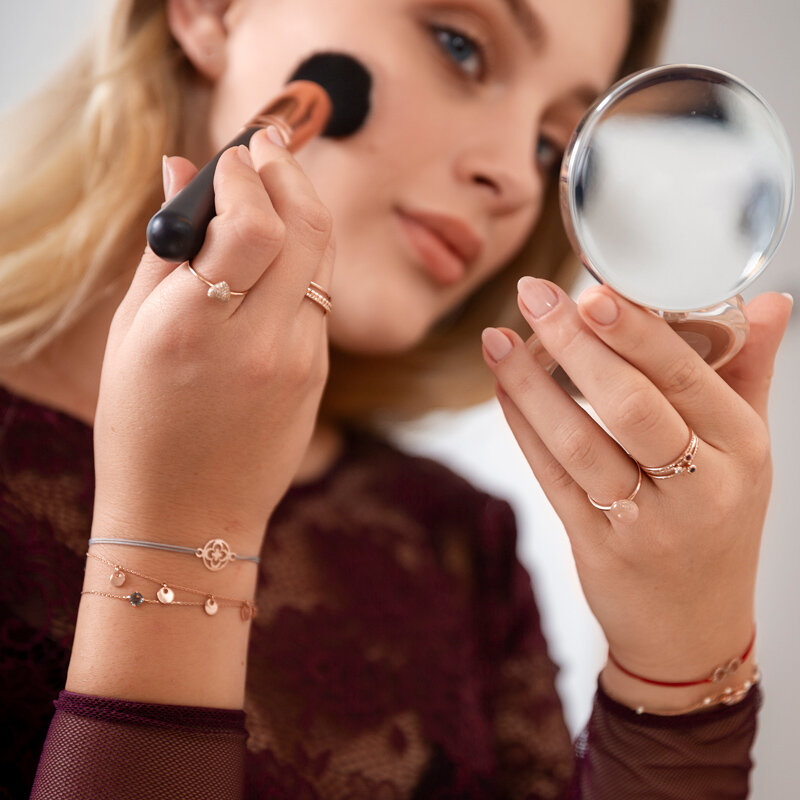 Freundschaftsarmband Star, 14 Karat Rosegold