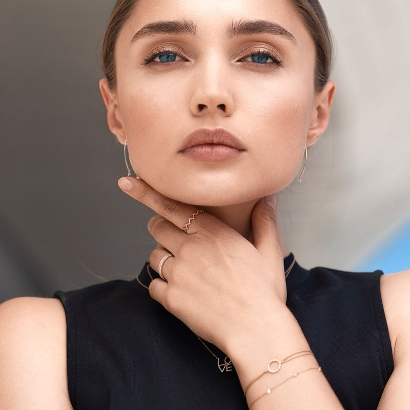 Ring Rosenquarz, 14 Karat Rosegold