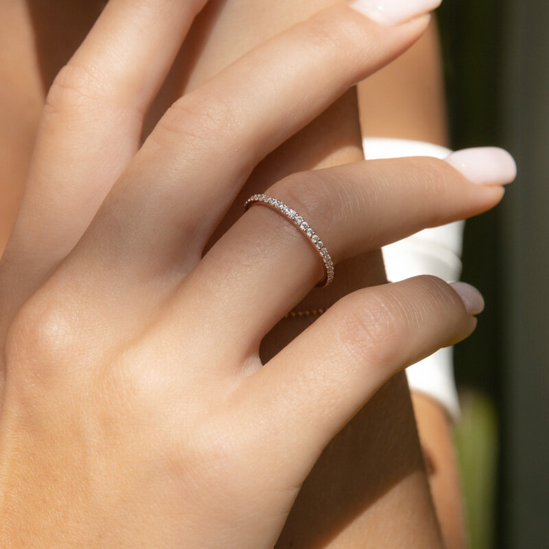 Ring Open mit Diamanten, 18 K Gelbgold