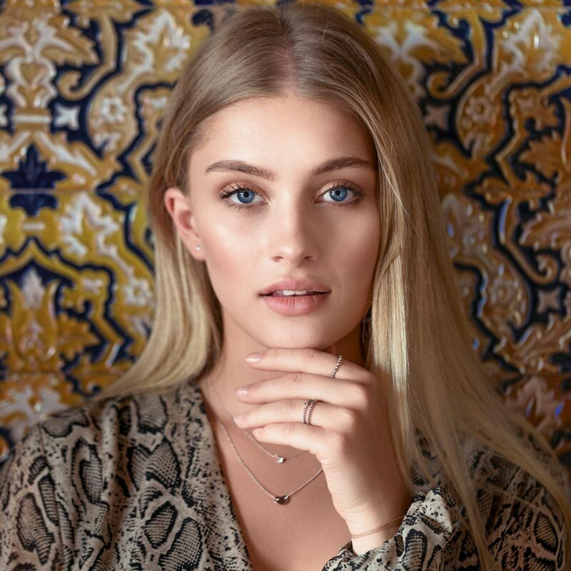 Ring Herz Full mit Diamanten, 18 Karat Rosegold