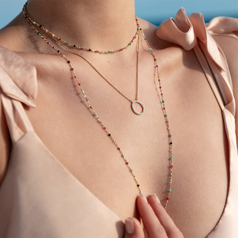 Glcksbndchen Round Flower, 18 K Rosegold vergoldet
