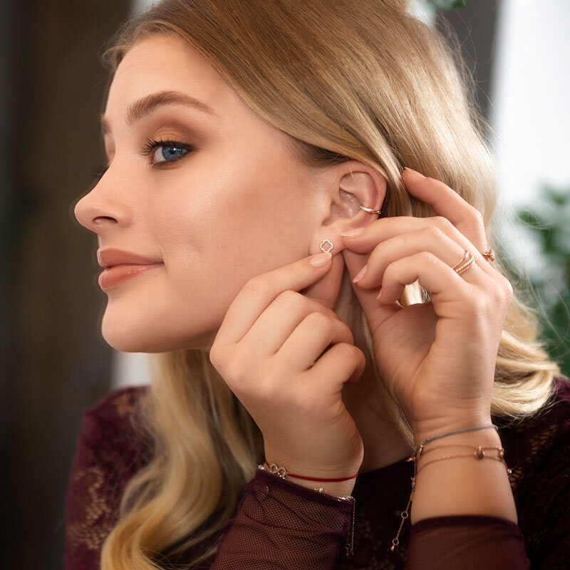 Creole Barockperle, 18 K Rosegold vergoldet