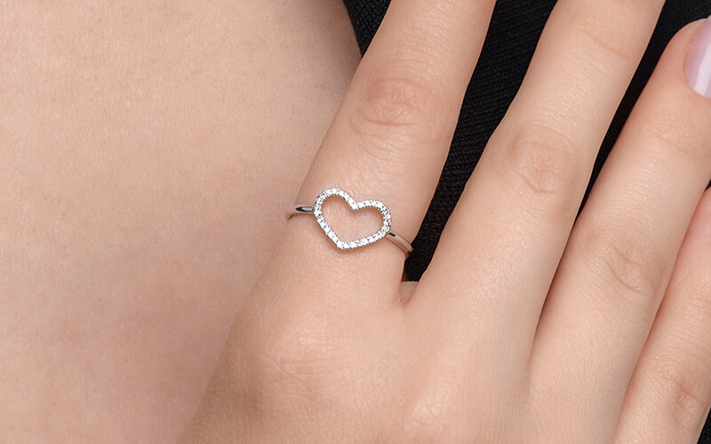 Armkette Heart-Disc, matt, 925 Sterlingsilber