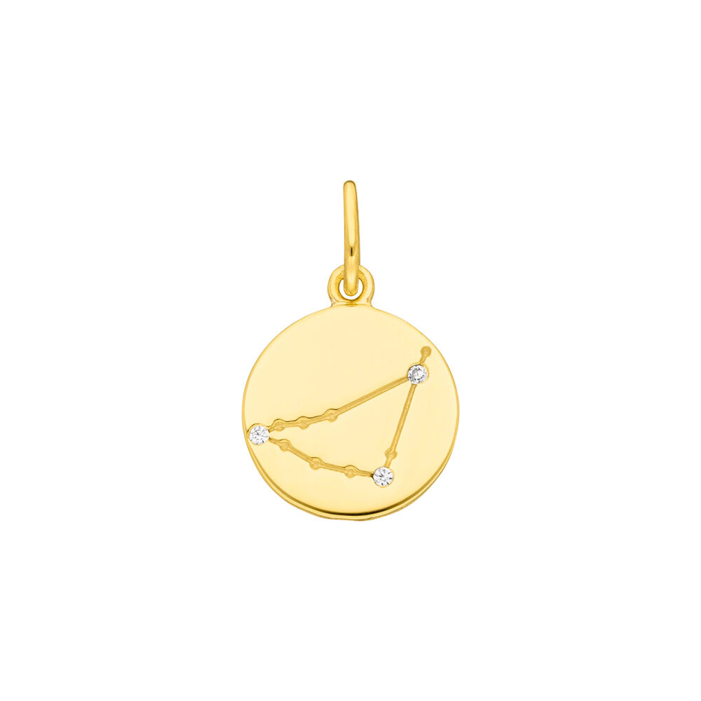 Anhnger ZODIAC SIGN, 18 K Gelbgold vergoldet