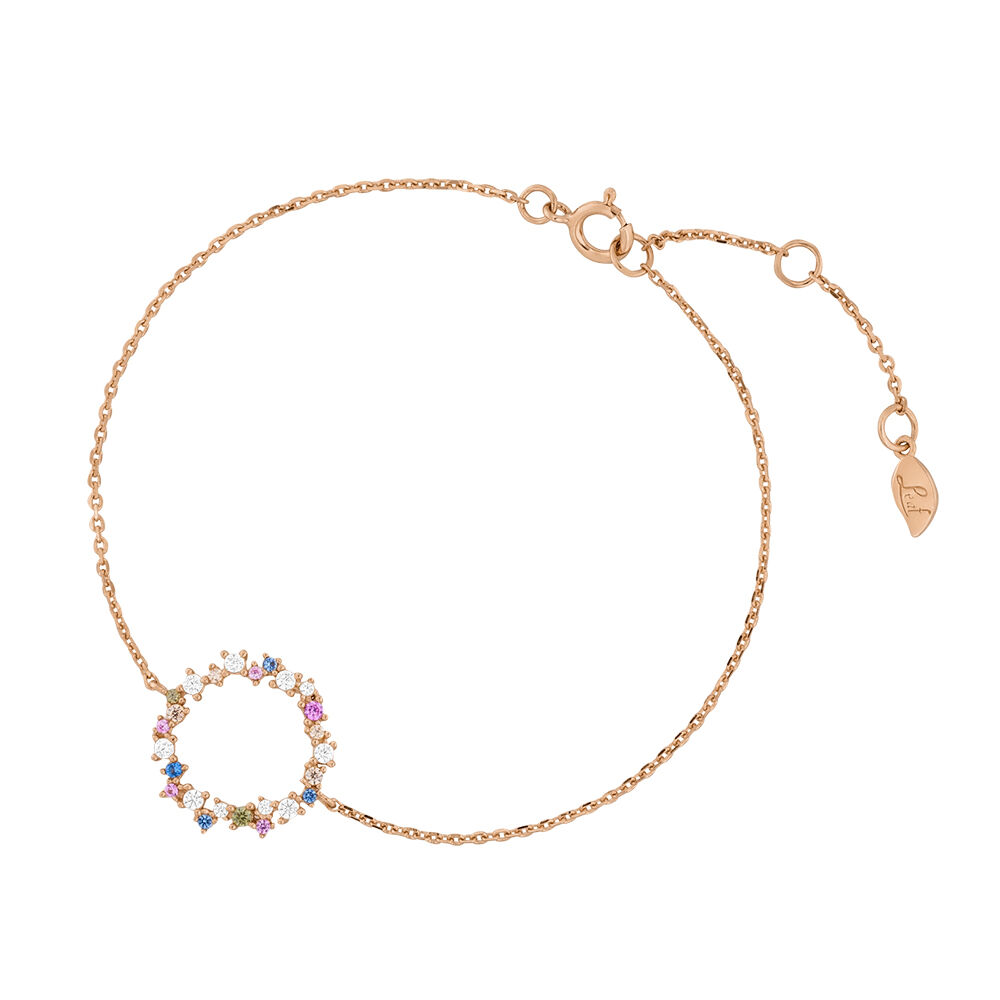 Armkette CANDY, 18 K Rosegold vergoldet