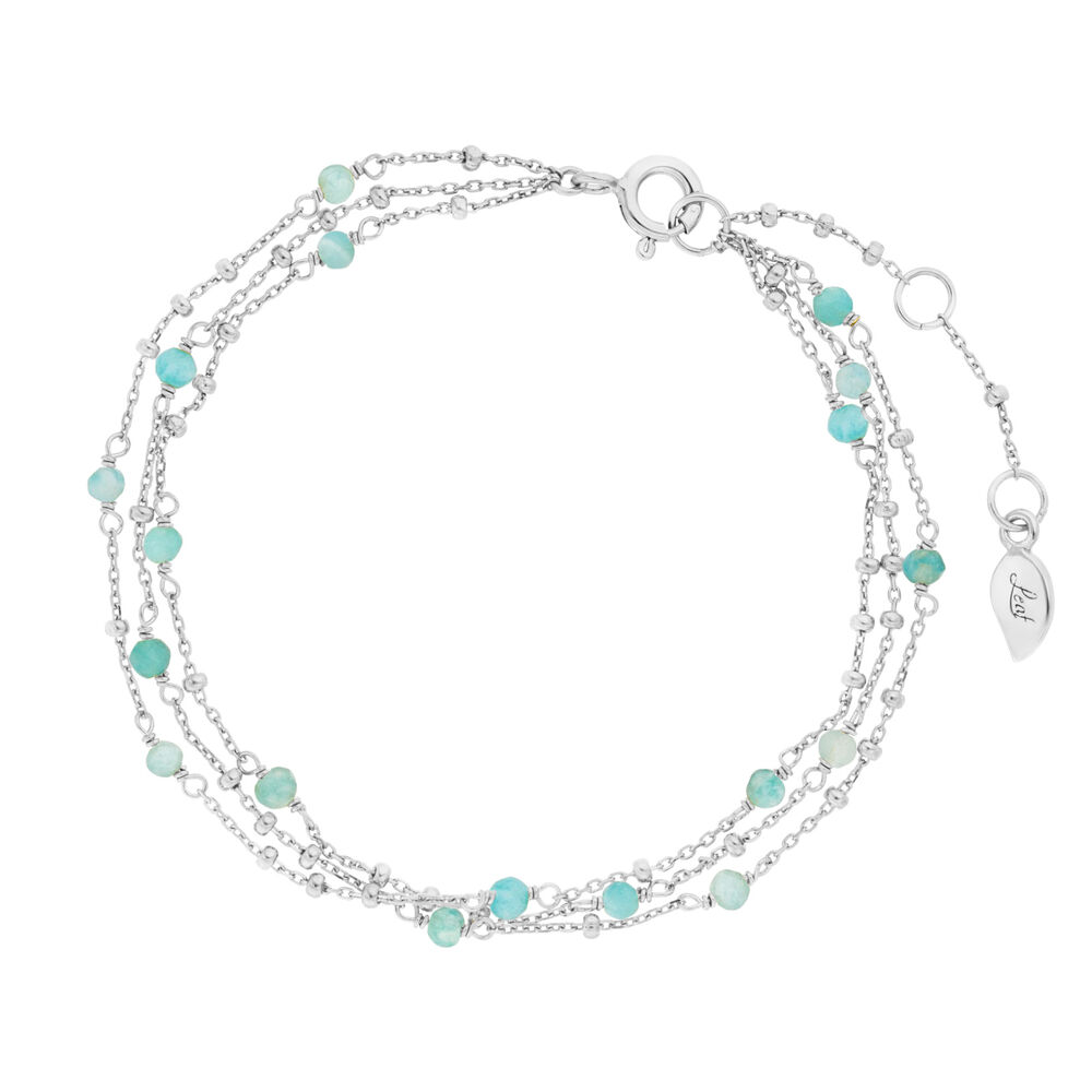 Armkette Flying Gems, 3-reihig, Amazonit, 925 Sterlingsilber Armkette Flying Gems, 3-reihig, Amazonit, 925 Sterlingsilber