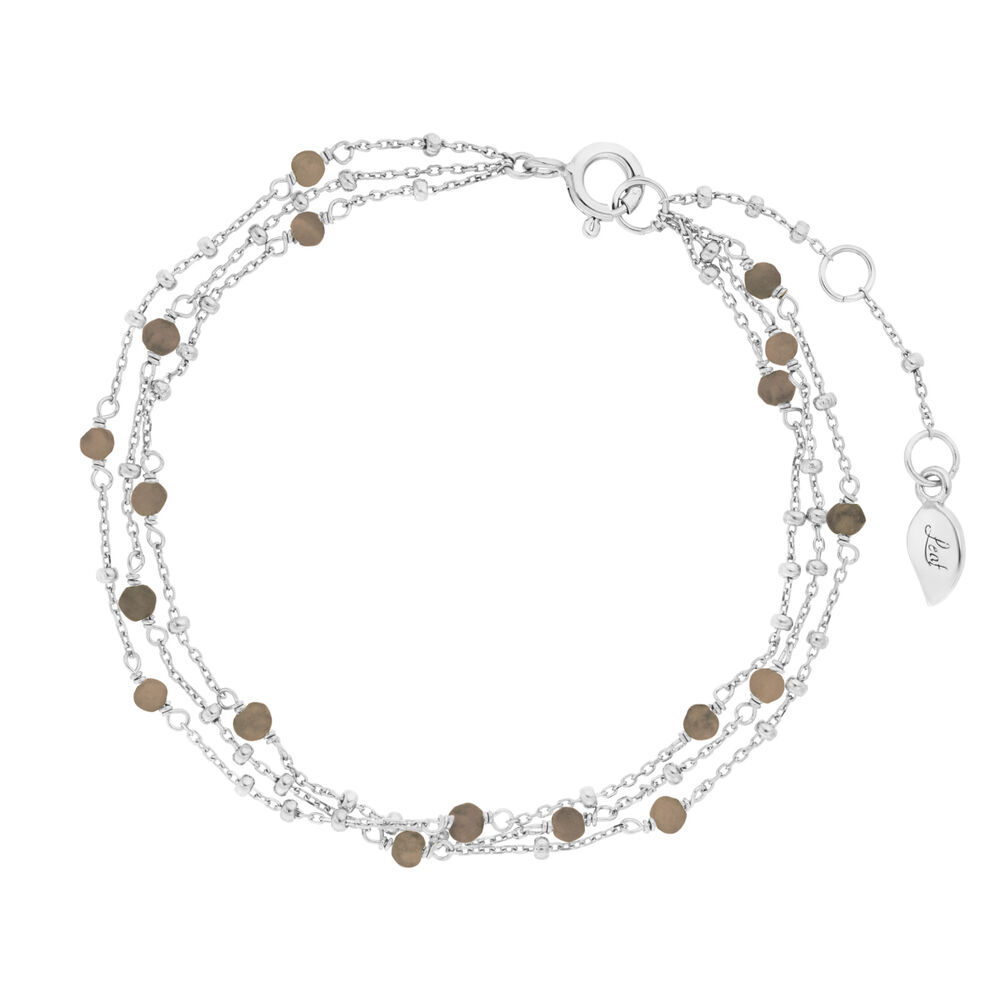 Armkette Flying Gems, 3-reihig, Rauchquarz, 925 Sterlingsilber Armkette Flying Gems, 3-reihig, Rauchquarz, 925 Sterlingsilber