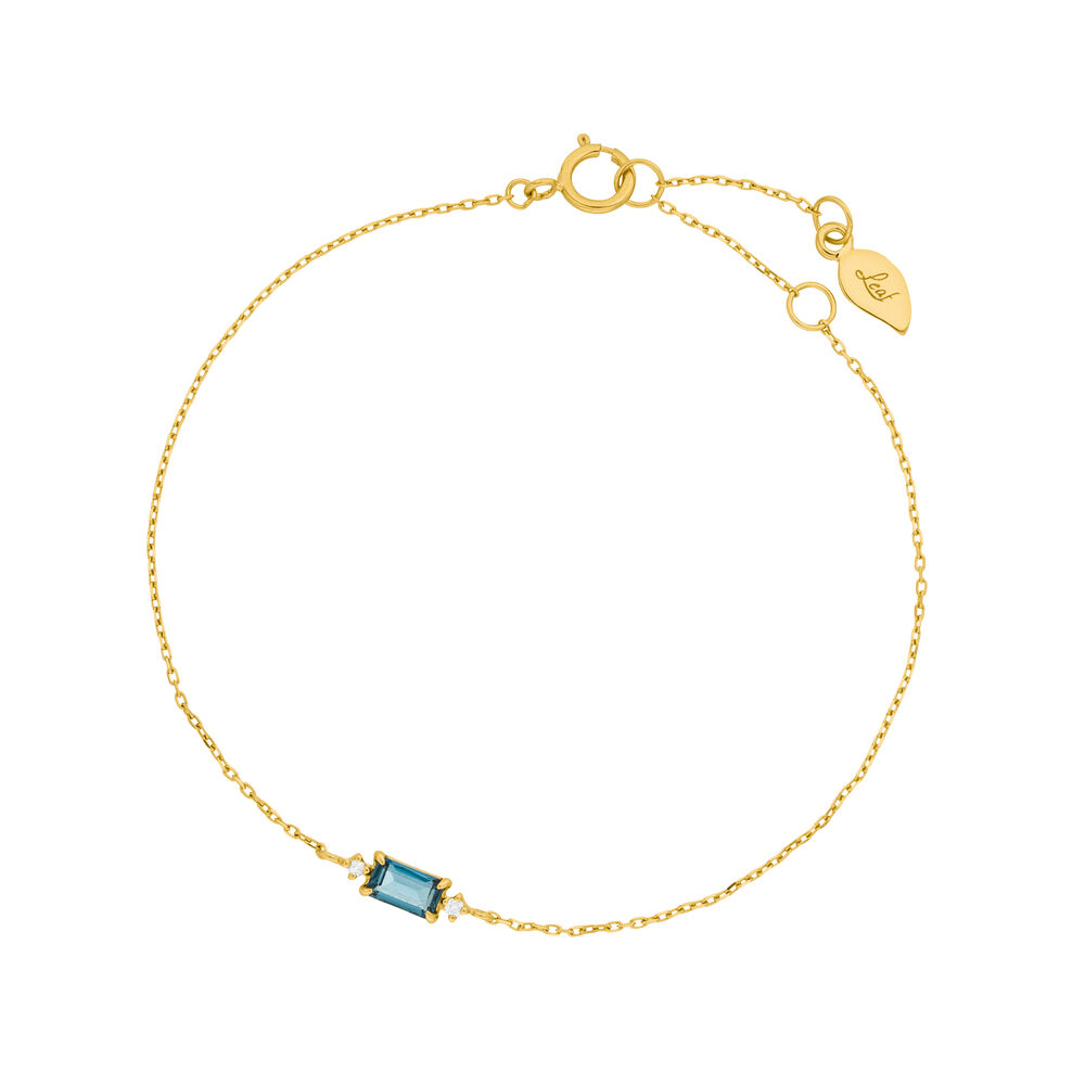 Armkette London Blue Topas, 14K Gelbgold