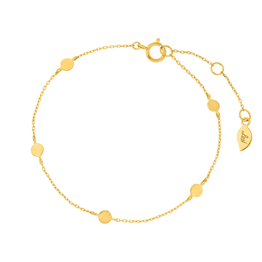 Armkette MINI Plates, 14 Karat Gelbgold