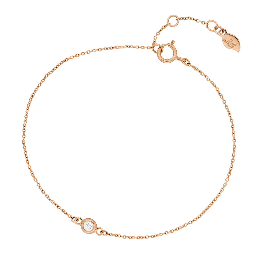 Armkette MY FIRST DIAMOND, 14 Karat Rosegold