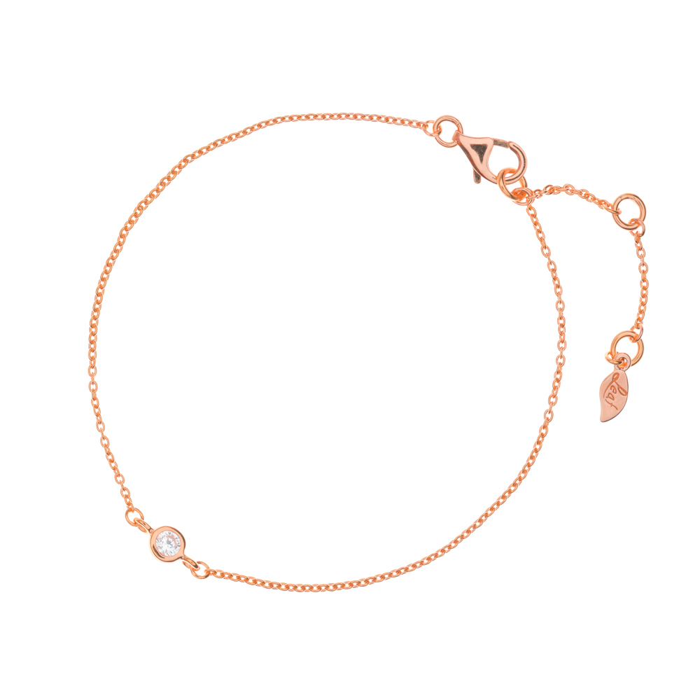 Armkette Pure, 18 K Rosegold vergoldet