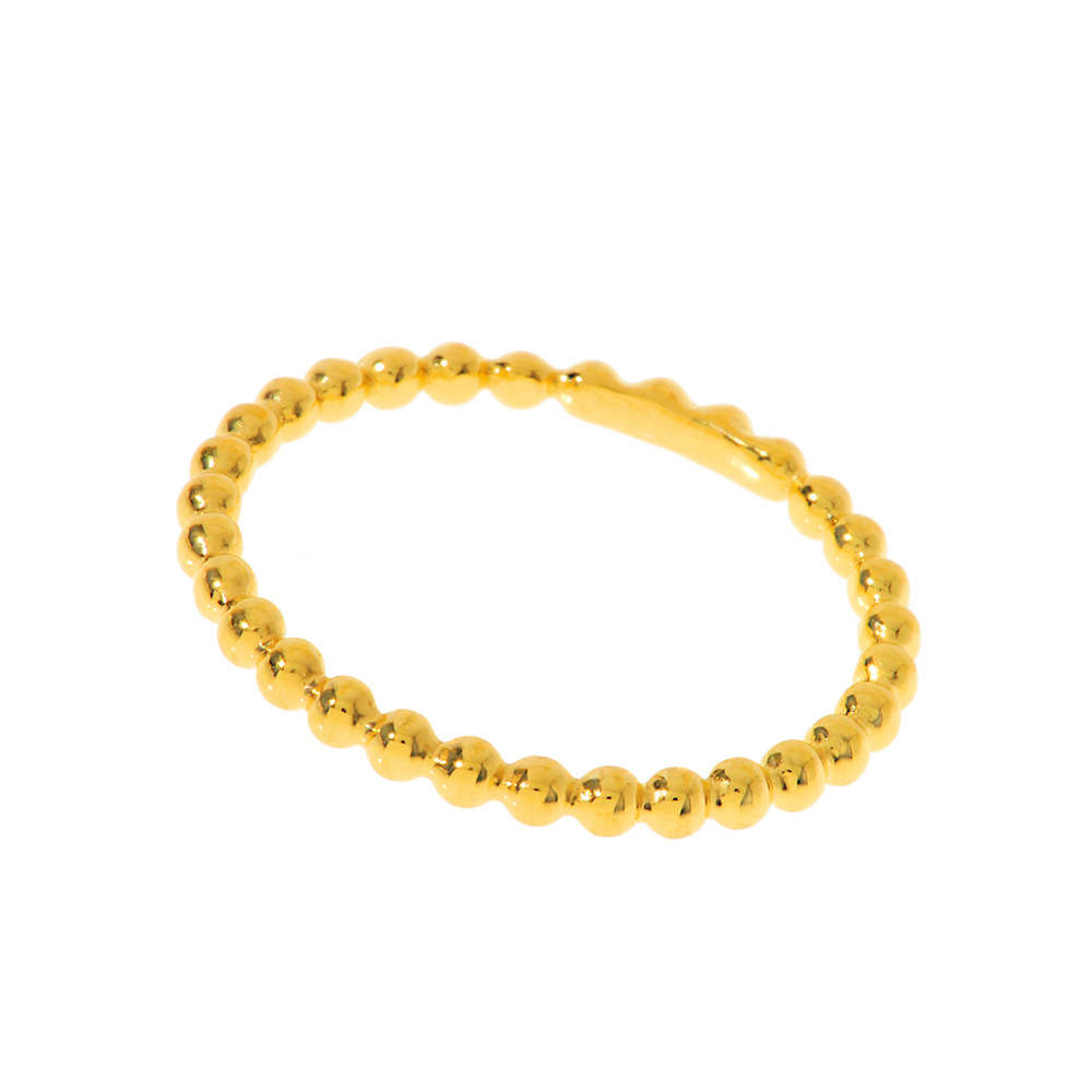 Ball-Ring, 18 K Gelbgold vergoldet