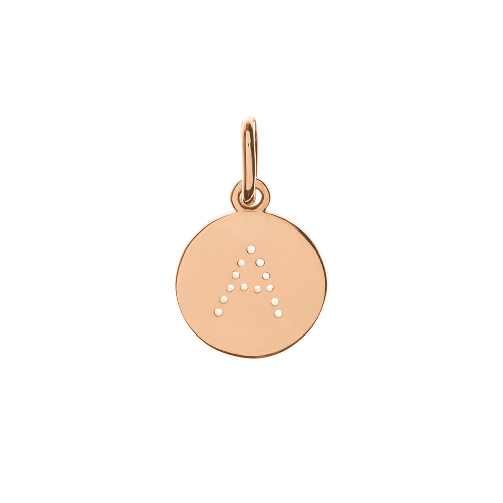 Buchstaben-Charm, 18 Karat Rosegold vergoldet