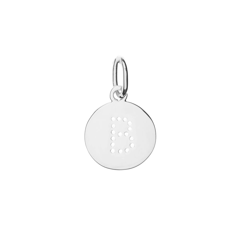 Buchstaben-Charm, 925 Sterlingsilber, B