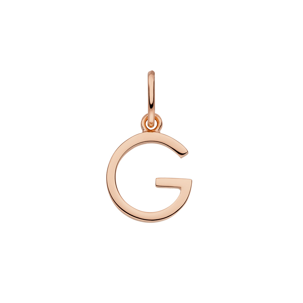 Buchstabenanhnger, 18 Karat Rosegold vergoldet, G