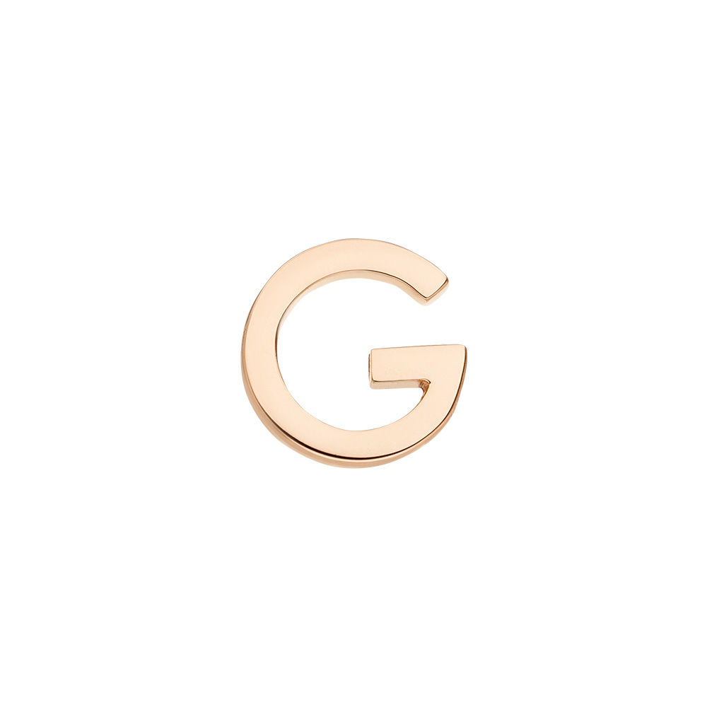 Buchstabenstecker, 18K Rosegold vergoldet, 1 Stck, G