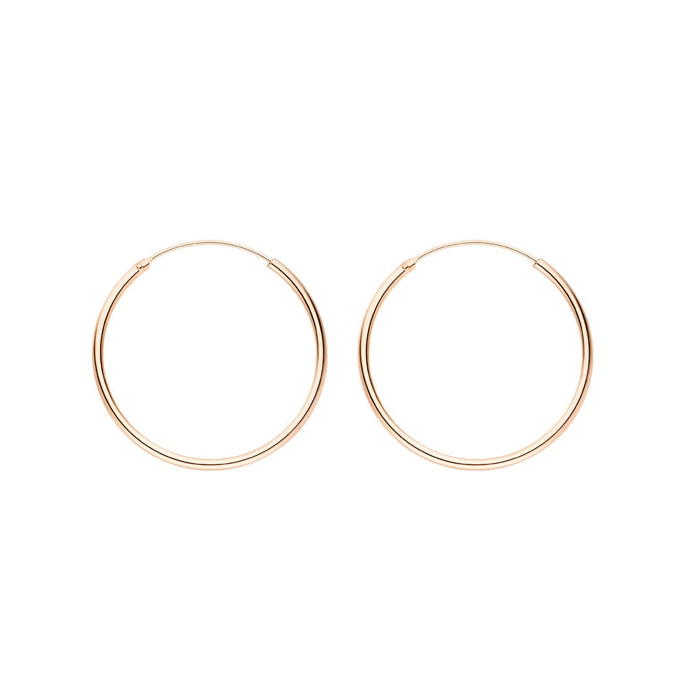 Creole Rund M, 30mm, 14 K Rosegold