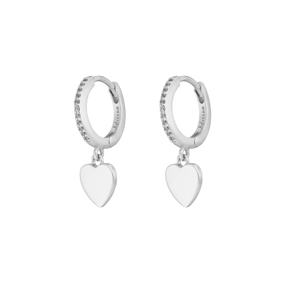 Creolen HEARTS/Zirkonia, 925 Sterlingsilber