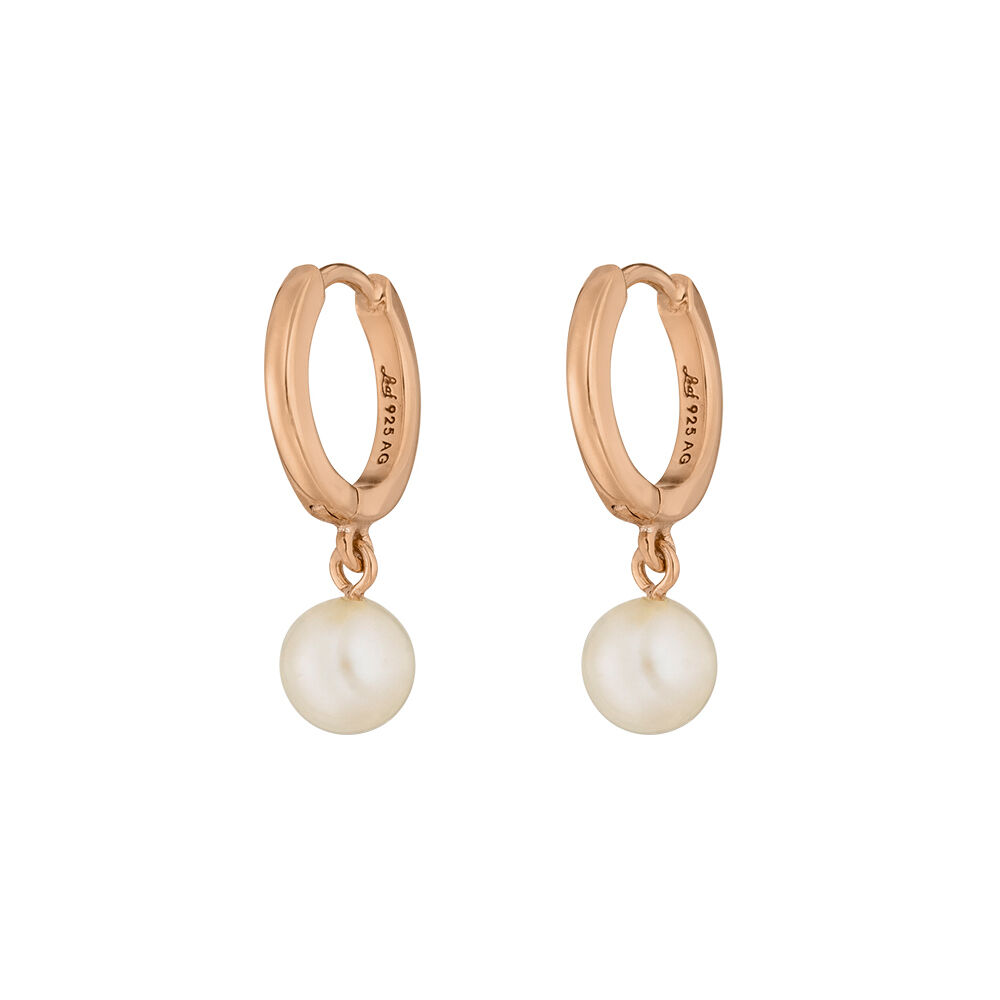 Creolen PEARLS, 18 K Rosegold vergoldet
