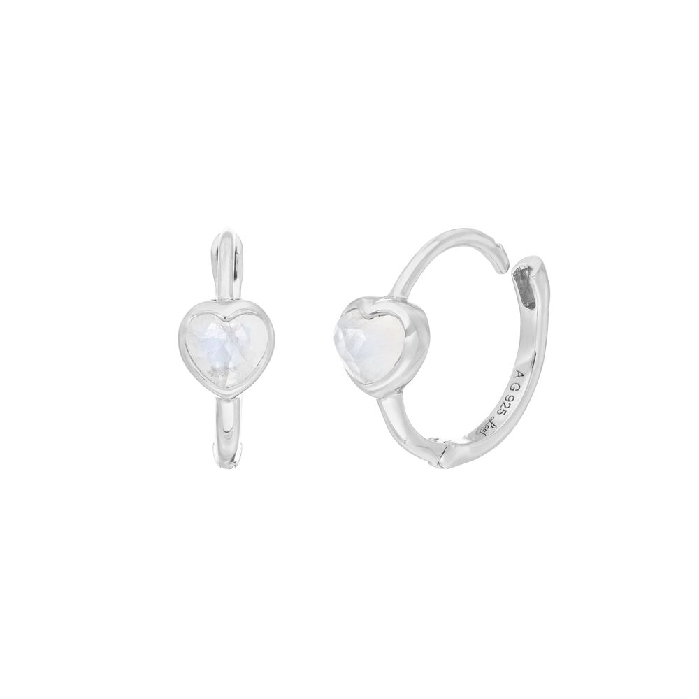 Creolen VALENTINE, Mondstein, 925 Sterlingsilber