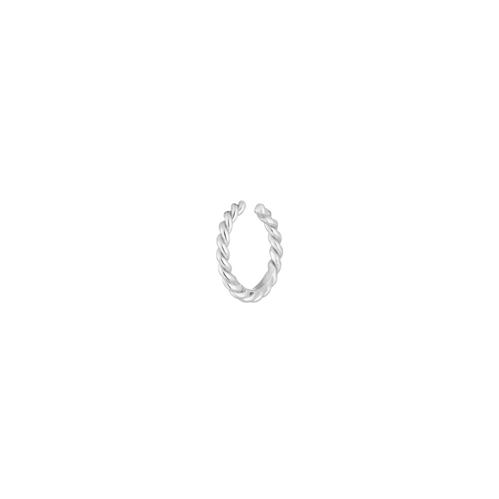 Earcuff Rope, 10 mm, 925 Sterlingsilber