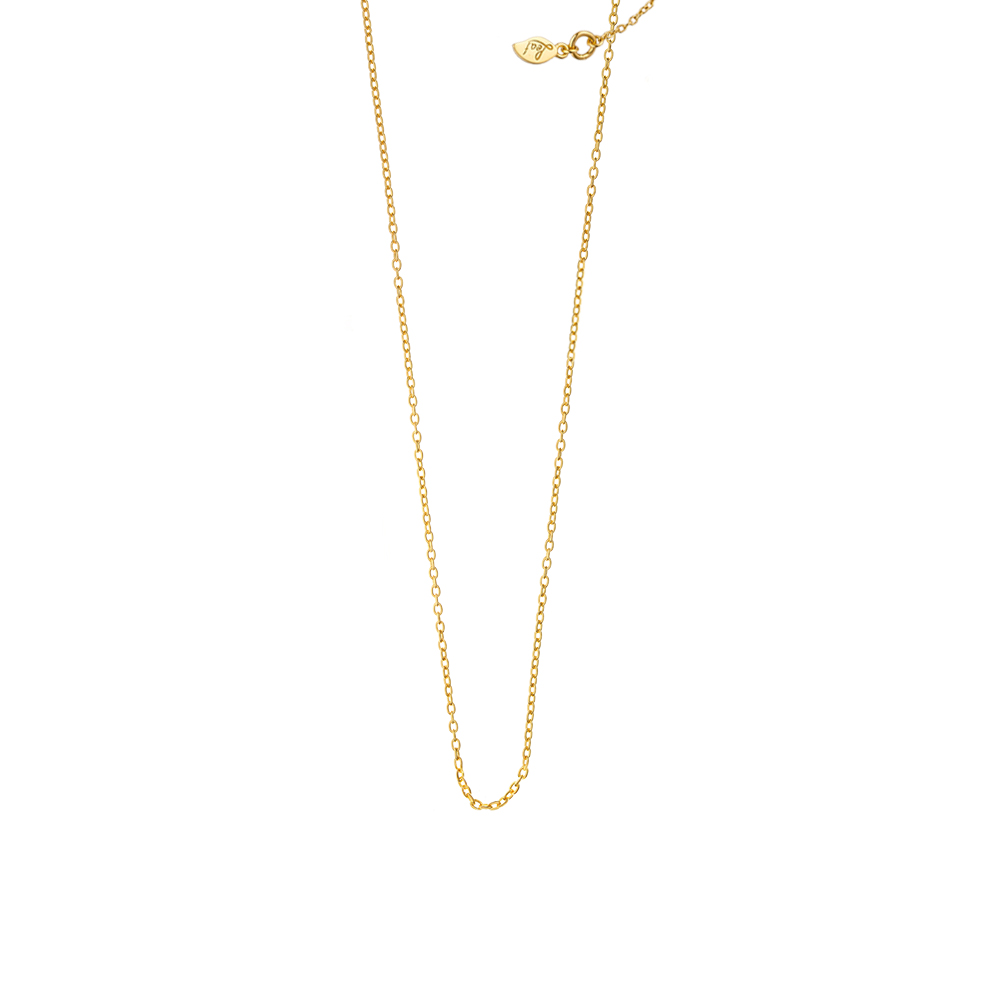 Gliederhalskette, 55 - 60 cm, 18 Karat Gelbgold vergoldet