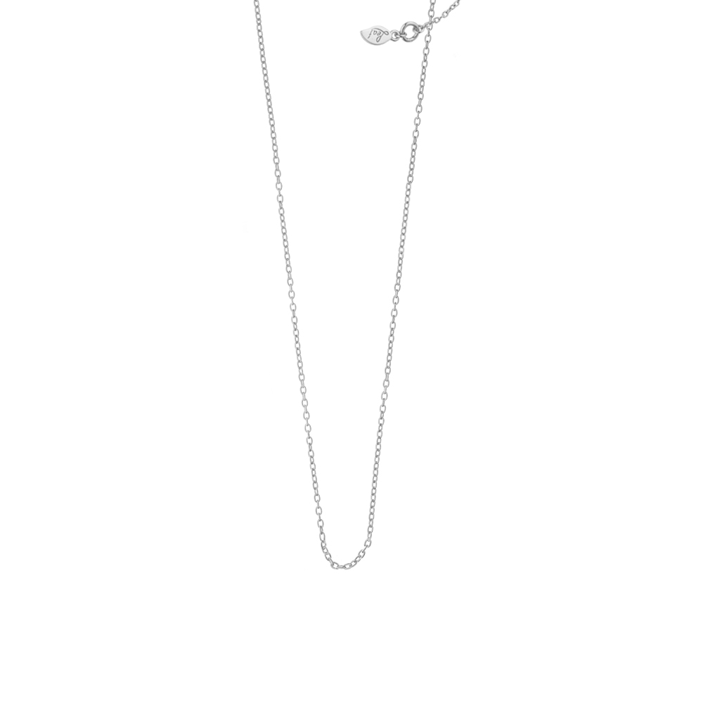 Gliederhalskette, 55 - 60 cm, 925 Sterlingsilber, rhodiniert