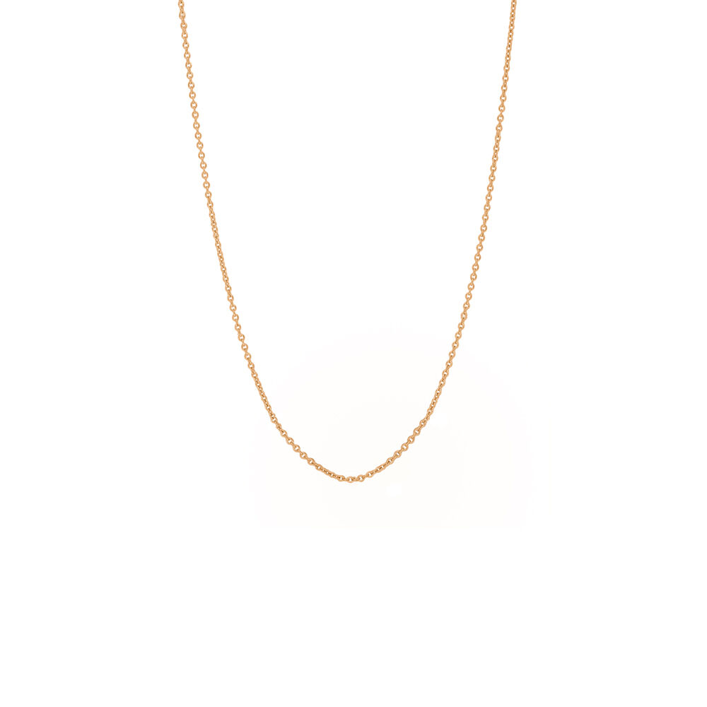 Gliederhalskette, 40 - 45 cm, 18 Karat Rosegold vergoldet
