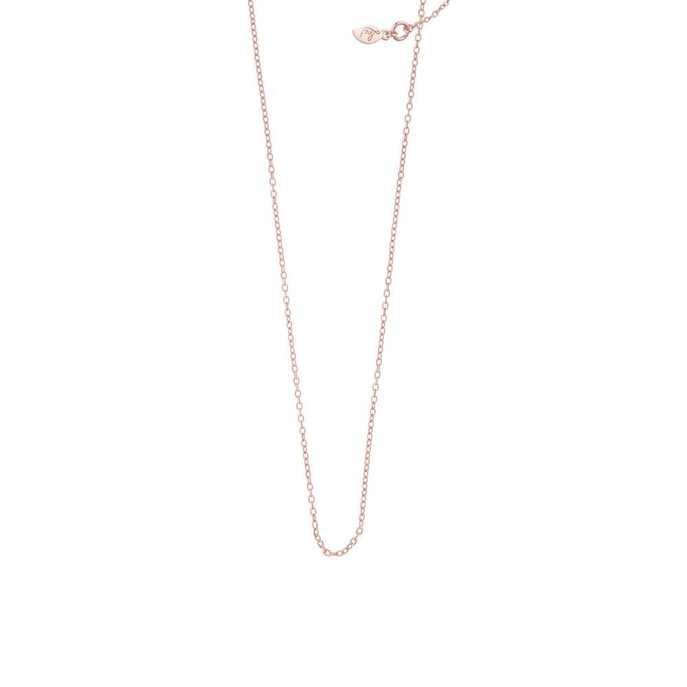 Gliederhalskette, 55 - 60 cm, 18 Karat Rosegold vergoldet