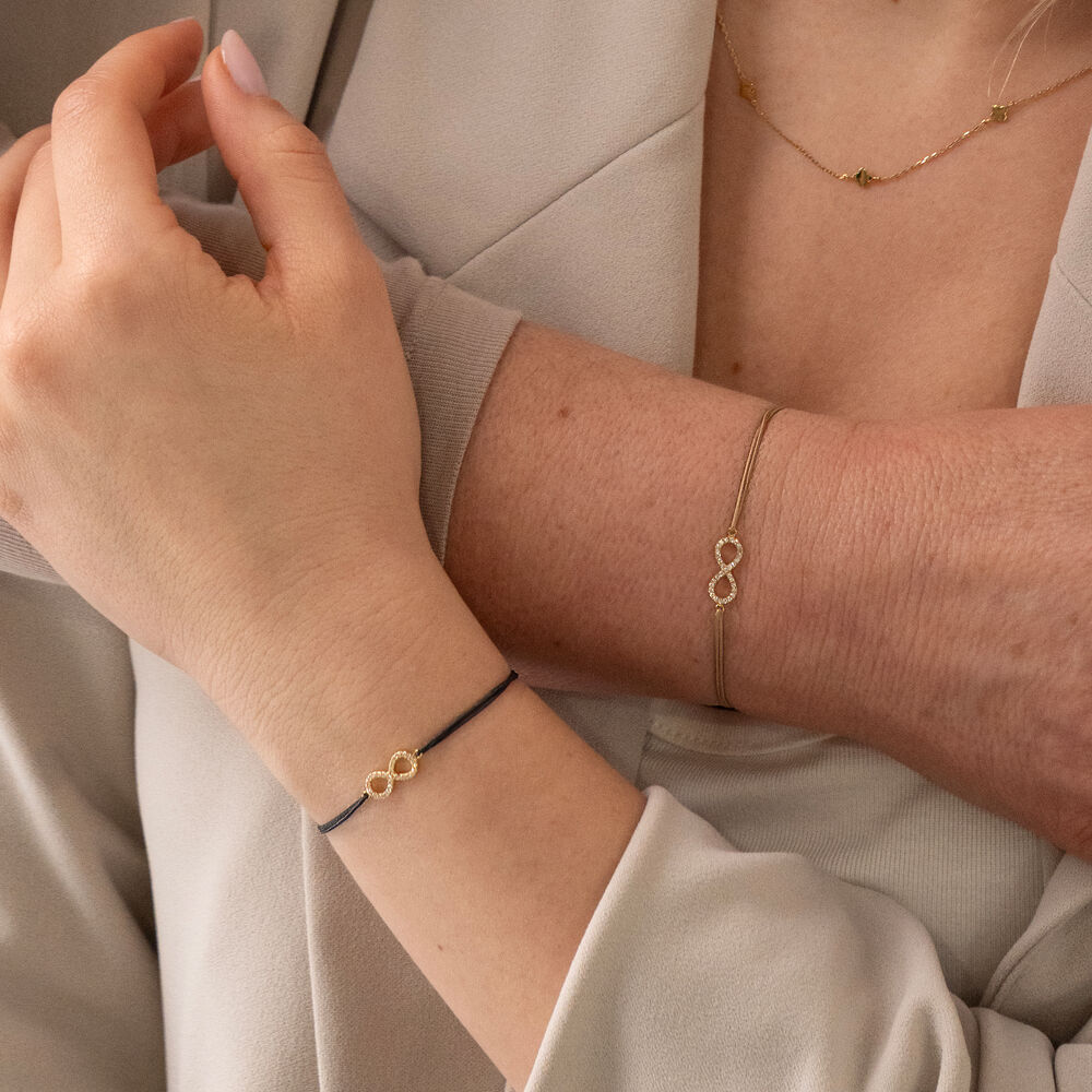Armband Set mit Diamanten, INFINITY, 14 Karat Wei�gold Bild 2