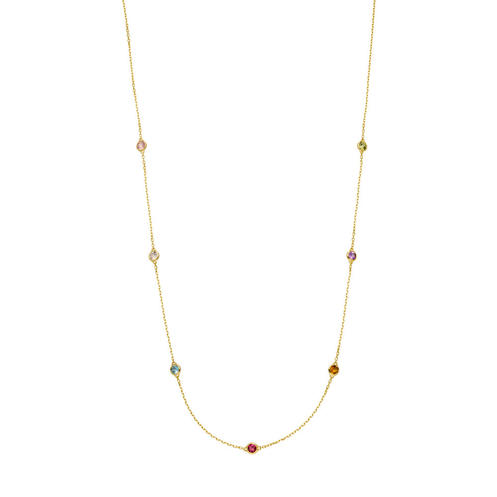 Halskette Fine Gems, 14 Karat Gelbgold Bild 4