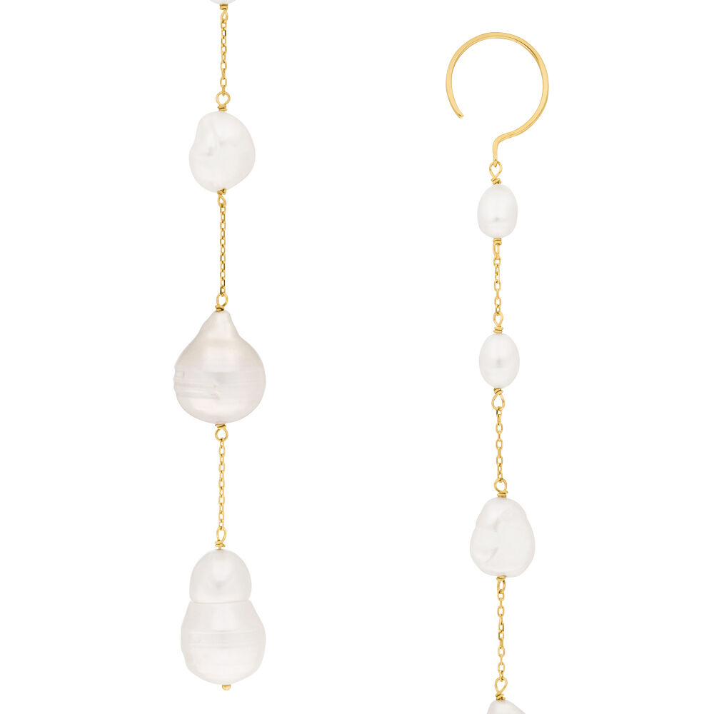 Ohrhnger Barock Pearls, 14K Gelbgold 