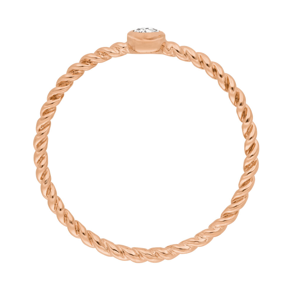 Verlobungsring Single Diamond in 18 Karat Rosegold 