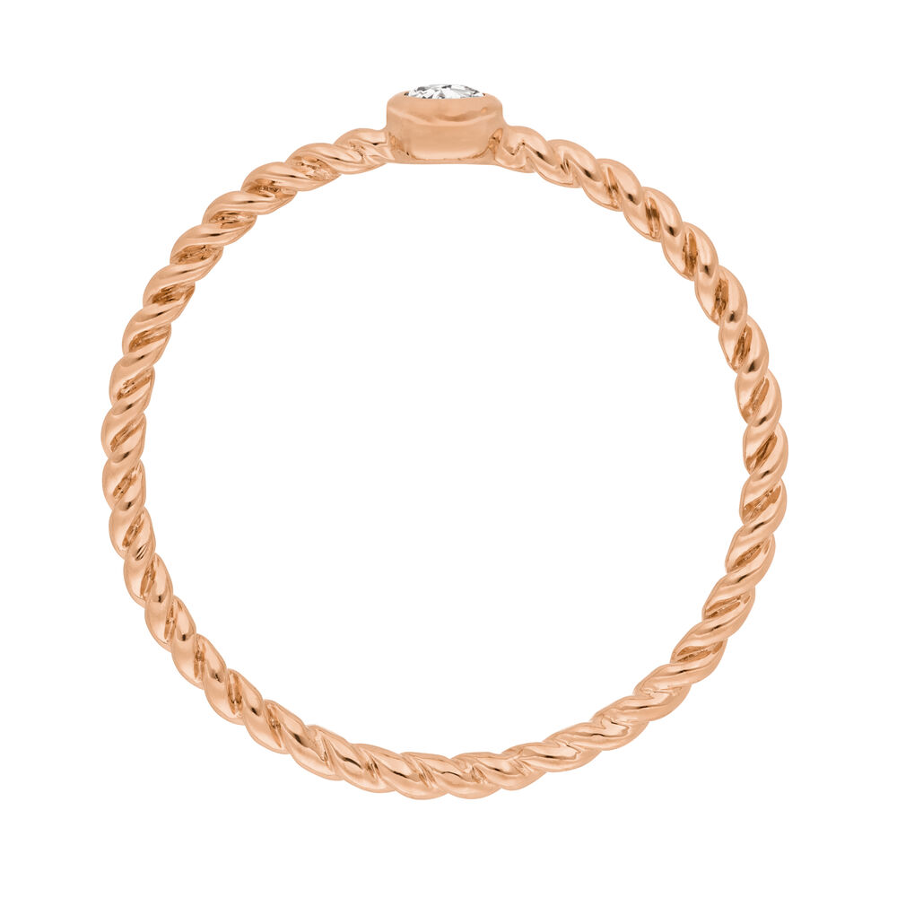 Verlobungsring Single Diamond in Rosegold 