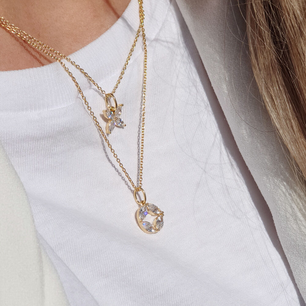 Halskette Leaf Flower, 18 Karat Rosegold Bild 3