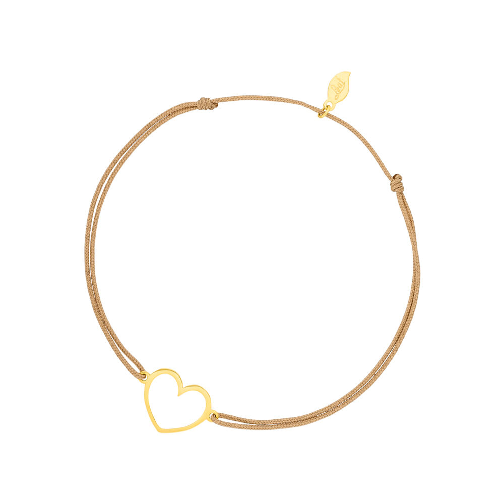 Freundschaftsarmband GENTLE HEART, 14 Karat Gelbgold