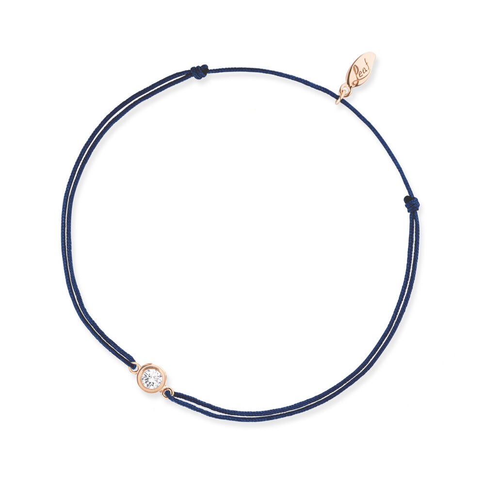 Fu�b�ndchen MY FIRST DIAMOND, 14 Karat Rosegold, Navy