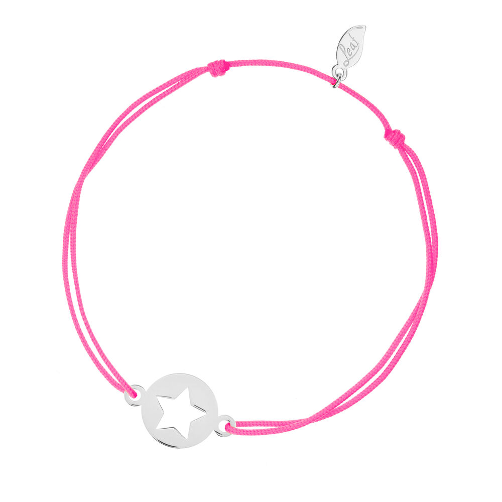 Fubndchen STAR, 14 K Weigold, Neonpink