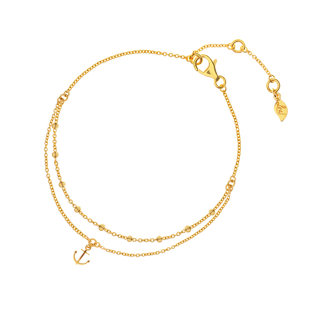 Fukette Anker, 18 K Gelbgold vergoldet