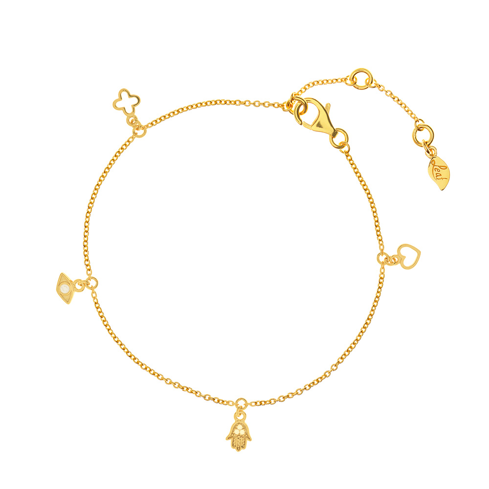 Fukette Charms, Gelbgold vergoldet