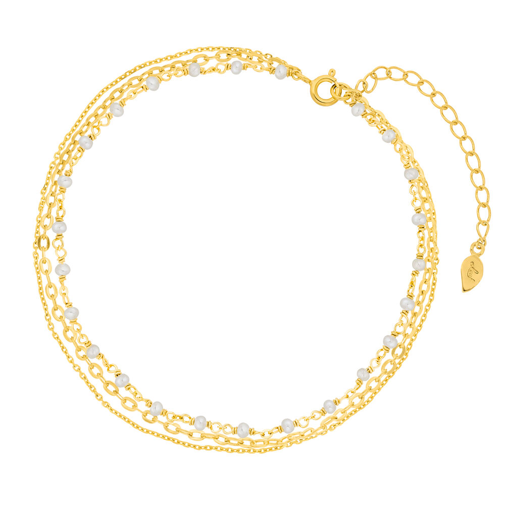 Fukette PEARL FLOW, 18 Karat Gelbgold vergoldet