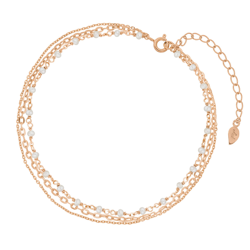 Fukette PEARL FLOW, 18 Karat Rosegold vergoldet