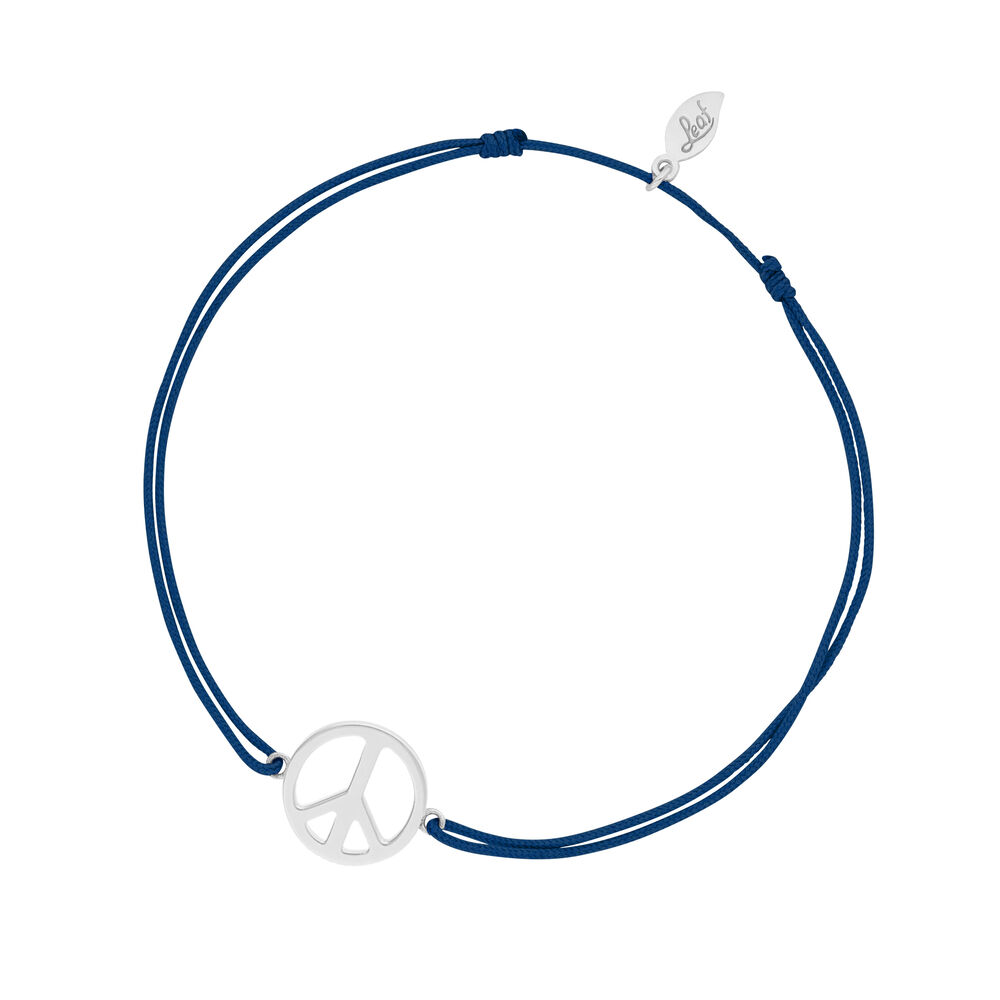 Gl�cksarmband PEACE, 925 Sterlingsilber, Navy